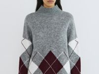 Свитер с ромбами, Серый