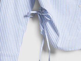 Рубашка с утяжкой по бокам для девочек, Белый