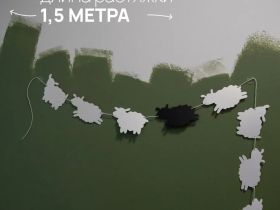 Гирлянда-растяжка бумажная Paper Monstr "Облачковые барашки"