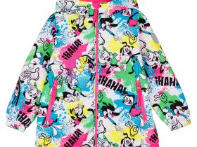 Куртка текстильная с полиуретановым покрытием для девочек (ветровка)