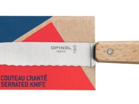 Нож столовый серрейторный Opinel №113, деревянная рукоять, нержавеющая сталь, блистер