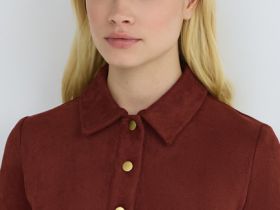 Платье мини из искусственной замши, Оранжевый