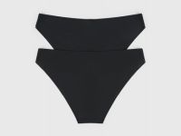 Бесшовные классические трусы, 2 шт., Черный