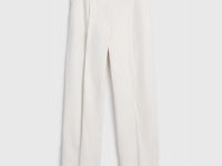 Зауженные брюки с поясом, Бежевый