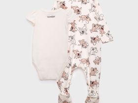 Комплект детский трикотажный для девочек: боди, комбинезон, нагрудник, чепчик