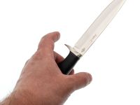 Нож Хорь-2 Витязь, сталь 65х13, рукоять дерево/сталь