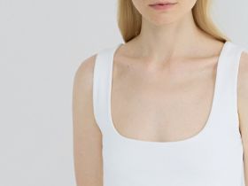 Топ с широкими бретелями, Белый