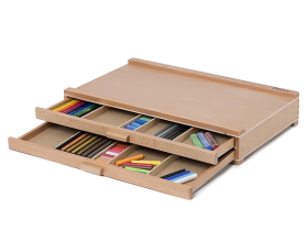 Органайзер Pinax PC-2D для пастели и карандашей 2 лотка 40*25,5*6,5 см бук