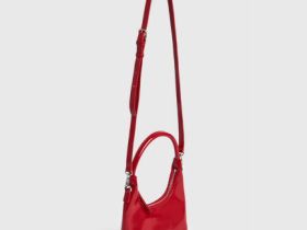 Сумка из лаковой кожи, Красный