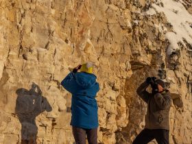 Зима на реке Синяя. Синские Столбы