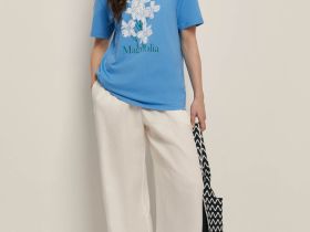 Футболка свободного силуэта с принтом