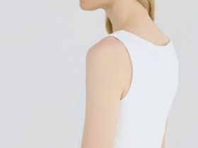 Топ с широкими бретелями, Белый