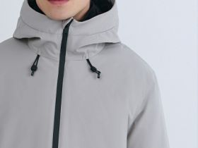 Утеплённая куртка с капюшоном, Бежевый