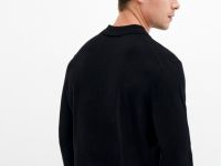 Вязаный джемпер-поло, Черный