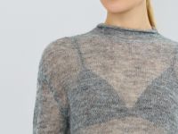 Полупрозрачный джемпер с шерстью альпака, Серый