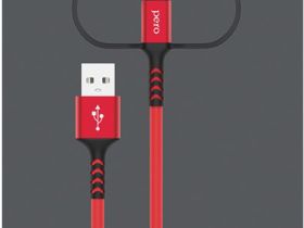 Кабель Pero DC-06 Universal USB / USB-C / Apple Lightning / microUSB 1 м Красный