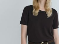 Джемпер с коротким рукавом, Коричневый