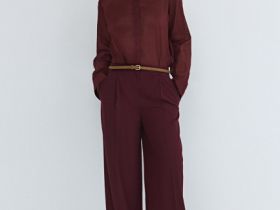 Полупрозрачная рубашка из хлопка и рами, Фиолетовый