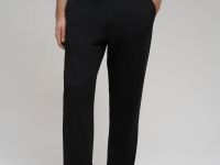 Брюки из хлопкового твила с эластичным поясом