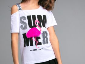 Фуфайка трикотажная для девочек (футболка)