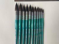 Кисть белка премиум 10 Art Secret, французское крепление, голубая коротка ручка, 18SRQ