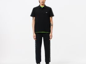 Мужское поло Lacoste с контрастной полосой