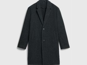 Однобортное пальто, Серый