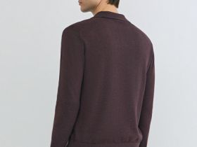 Поло с длинным рукавом, Фиолетовый