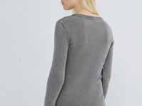 Лонгслив с эффектом стирки, Серый