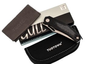 Складной нож Tuotown Vorom, сталь T10S, рукоять G10/карбон