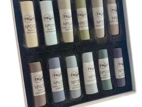 Набор пастели сухая Гамма, 12 цветов, серые оттенки, картон. упак.