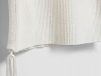 Джемпер в рубчик с завязками для девочек, Белый