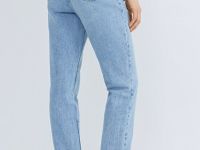 Прямые джинсы со средней посадкой, Голубой