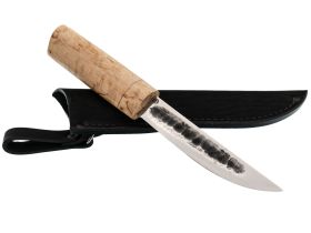 Нож Северный, сталь Х12МФ, кованый традиционный нож, рукоять карельская береза