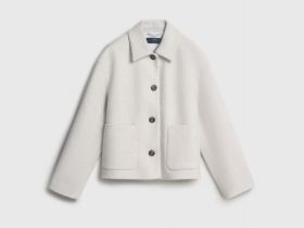 Куртка из пальтовой ткани, Бежевый