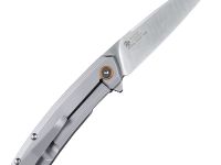 Нож складной Ruike P831S-SA, сталь 14C28N, рукоять сталь, серый