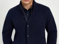 Кардиган с воротником-стойкой