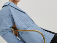 Стеганая куртка с отложным воротником на кнопках