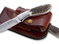 Нож с фиксированным клинком CRKT Grandpa's Favorite, сталь 12C27 Sandvik, рукоять Резной олений рог