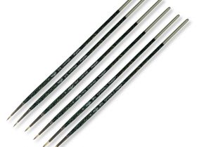 Кисть синтетика №8 круглая Гамма "Модерн" длинная ручка