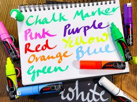 Маркер меловой Uni PWE-17K, 15 мм, белый