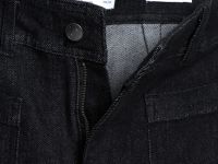 Широкие эластичные джинсы, Черный