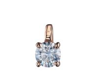 Классическая подвеска из красного золота с бриллиантом э0201пд04202858