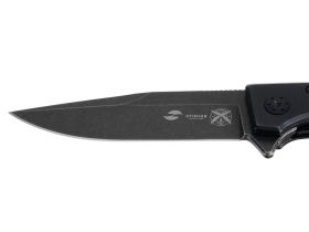 Нож складной Stinger 102 мм, сталь 8Cr14MoV, рукоять сталь/G10, черный