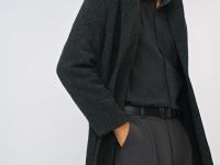 Однобортное пальто, Серый