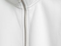 Толстовка с воротником-стойкой на молнии, Белый
