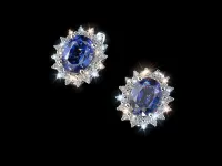 Серьги из белого золота с сапфирами э4758сг04210404