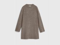 Вязаное платье из пряжи с шерстью, Коричневый
