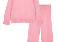 Комплект трикотажный для девочек: джемпер, брюки