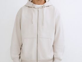 Толстовка на молнии с капюшоном, Белый